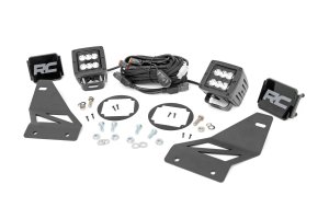Nissan Frontier LED Light Kit - Fog Mount - Rough Country - 2-Inch Spot - Black - '05-'20